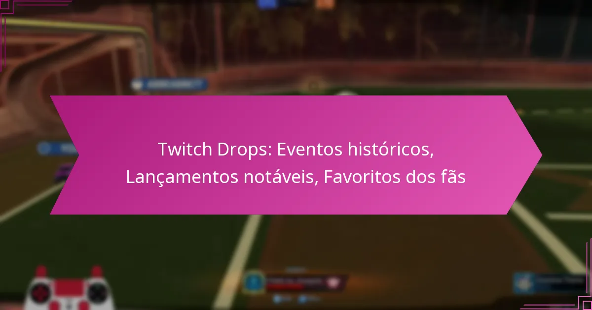Read more about the article Twitch Drops: Eventos históricos, Lançamentos notáveis, Favoritos dos fãs